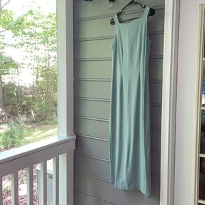 Vintage Tommy Bahama Baby Blue Maxi Dress Size 4 100% Silk